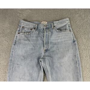 Agolde Riley High Rise Straight Leg Crop Jeans in Shatter Size 30 Denim